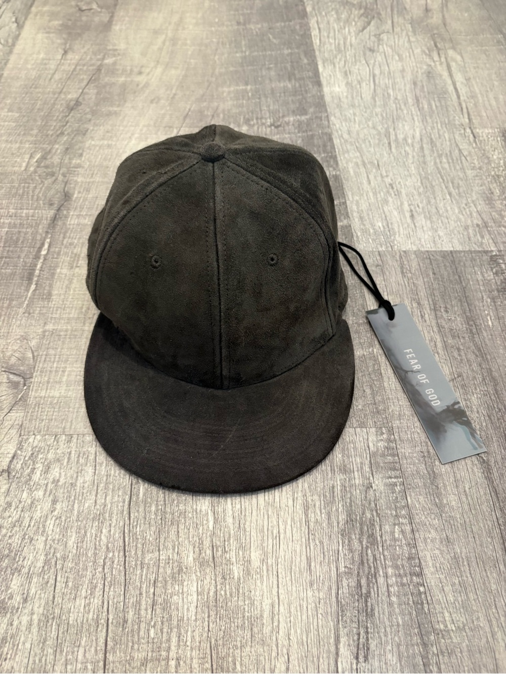 Rare Fear of God 6th Collection Suede Strapback Hat Charcoal Grey Adjustable